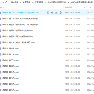 2019有道精品课李军初中初一初二初三英语全套视频课程百度云网盘下载