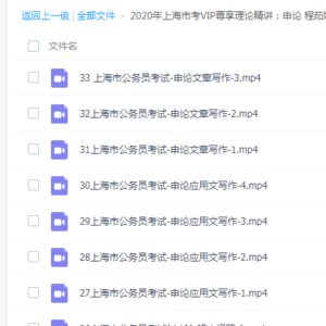【华图】2020年上海市考VIP尊享理论精讲：申论 程茹娟