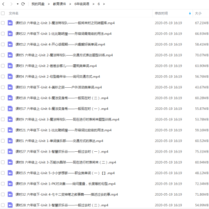 小学6年级英语视频课程百度云网盘下载