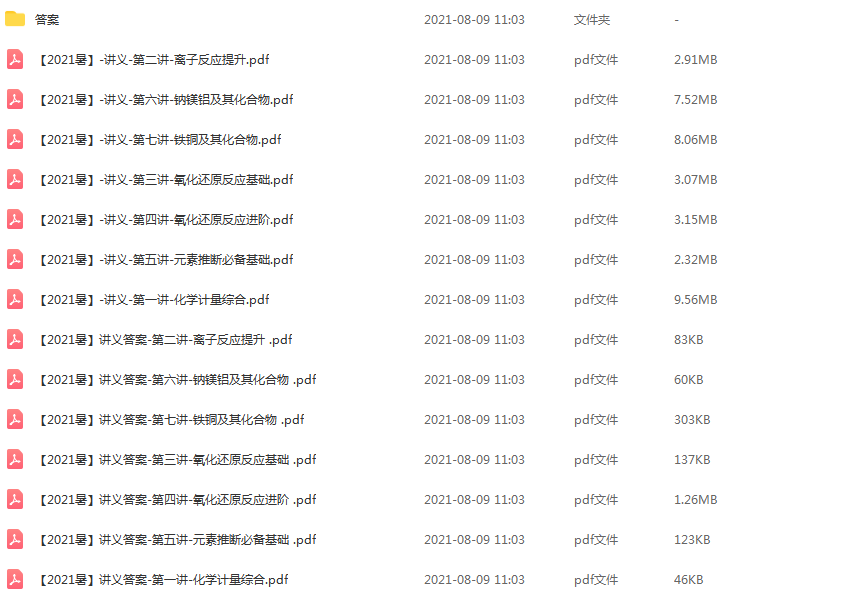 2022高考化学 冯琳琳高考化学一轮复习暑秋联报