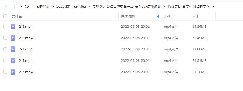 剑桥少儿英语自然拼音一级 裴军芳7讲带讲义 百度网盘插图1爱书网–中小学课件学习
