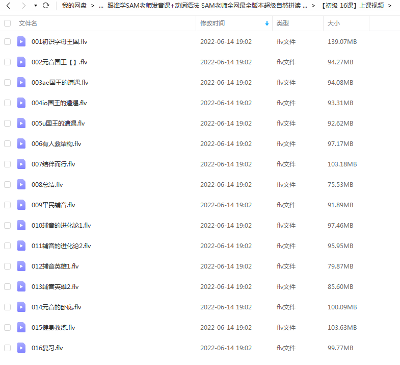 SAM老师发音课+动词语法 SAM老师全网最全版本超级自然拼读插图4爱书网–中小学课件学习