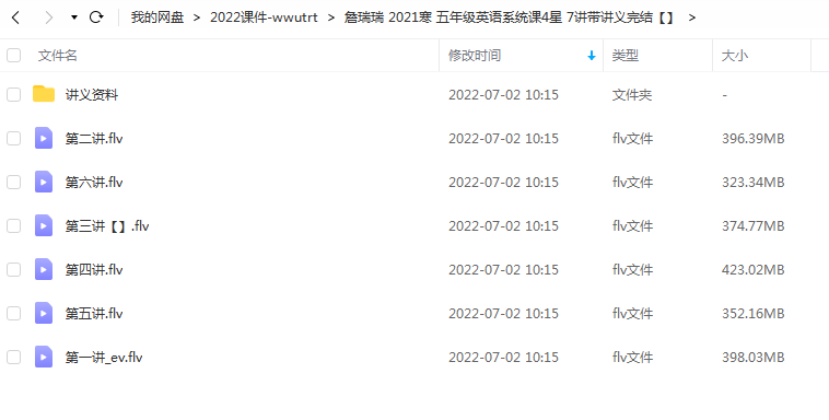 詹瑞瑞 2021寒 五年级英语系统课4星 7讲带讲义完结插图1爱书网–中小学课件学习