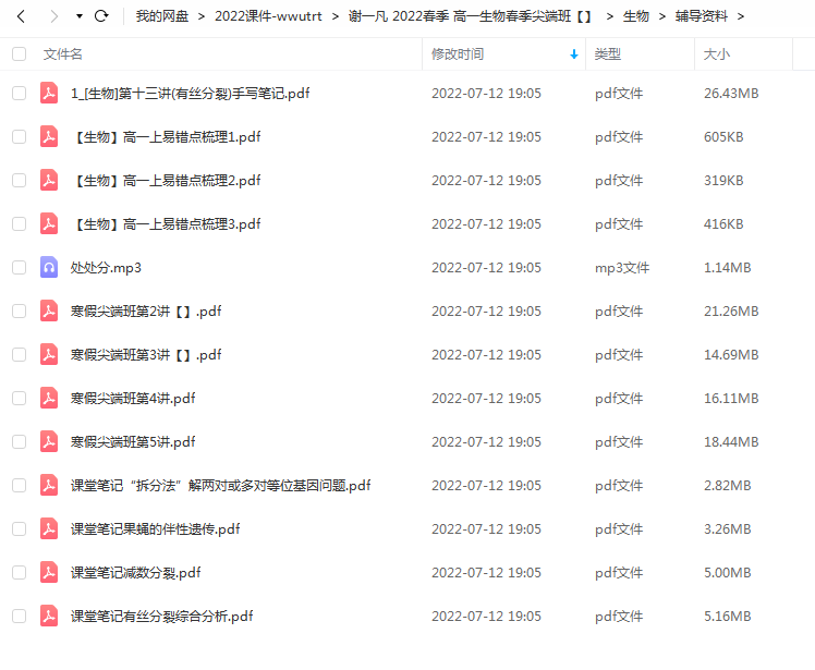 谢一凡 2022春季 高一生物春季尖端班更新31讲插图1爱书网–中小学课件学习