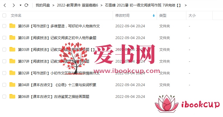 石雪峰 2021暑 初一语文阅读写作班 7讲完结插图爱书网–中小学课件学习