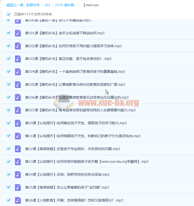 孙健的家庭教育精品课 107节音频课完结 百度云网盘