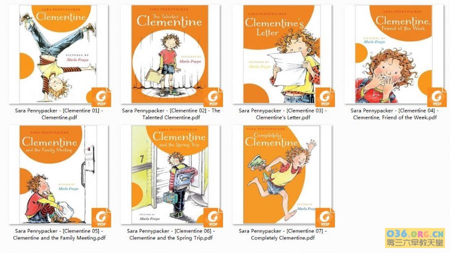 【英语课外阅读】英文童书Clementine Series 淘气的阿柑 1-7册 EPUB+MOBI+PDF高清 百度网盘下载