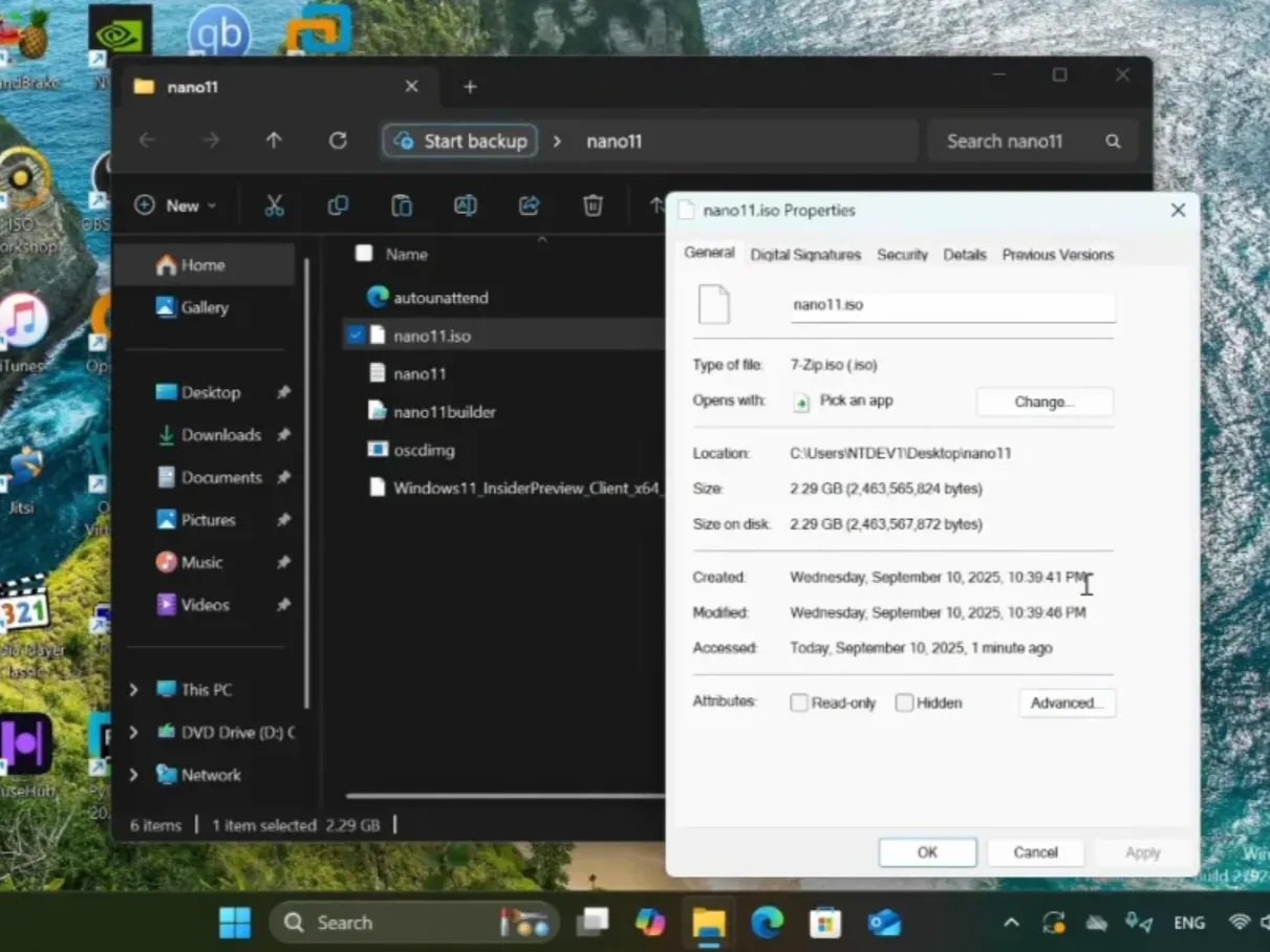 【nano11】Windows 11 25H2 26200.5074 精简版